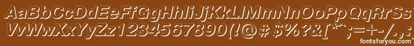 PragmaticashadowcItalic Font – White Fonts on Brown Background