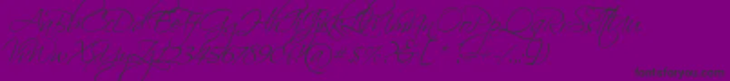 ScriptinaPro Font – Black Fonts on Purple Background