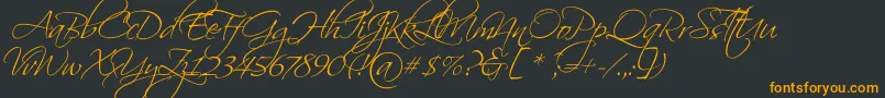 Шрифт ScriptinaPro – оранжевые шрифты на чёрном фоне