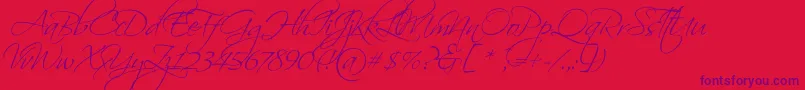ScriptinaPro Font – Purple Fonts on Red Background