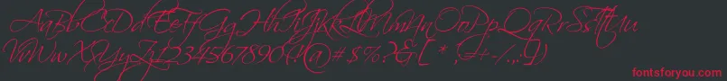 Шрифт ScriptinaPro – красные шрифты на чёрном фоне