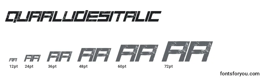 QuaaludesItalic Font Sizes