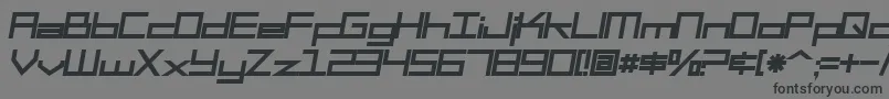Шрифт SfSquareHeadBoldItalic – чёрные шрифты на сером фоне