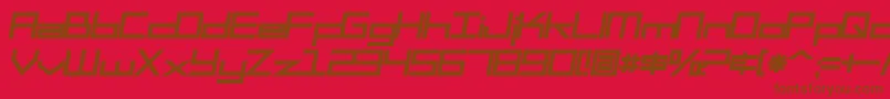 SfSquareHeadBoldItalic Font – Brown Fonts on Red Background