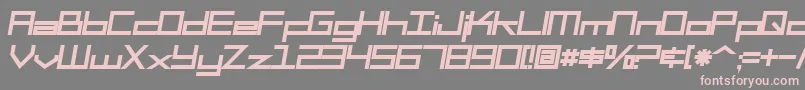 SfSquareHeadBoldItalic Font – Pink Fonts on Gray Background