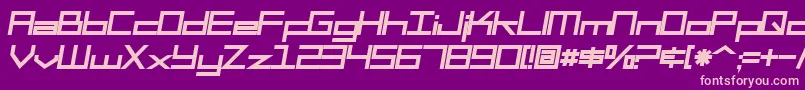 SfSquareHeadBoldItalic Font – Pink Fonts on Purple Background
