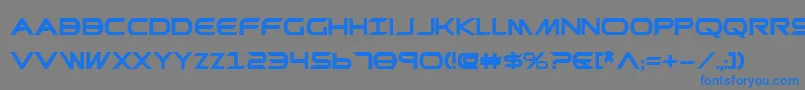 Czcionka Promethean ffy – niebieskie czcionki na szarym tle