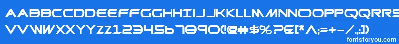 フォントPromethean ffy – 青い背景に白い文字