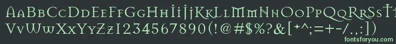 フォントMasonchronicles – 黒い背景に緑の文字