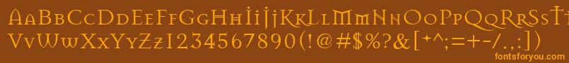 Masonchronicles Font – Orange Fonts on Brown Background