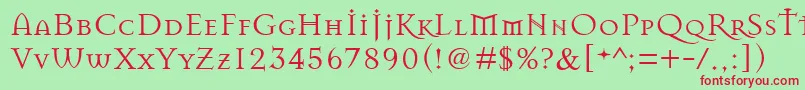 Masonchronicles Font – Red Fonts on Green Background