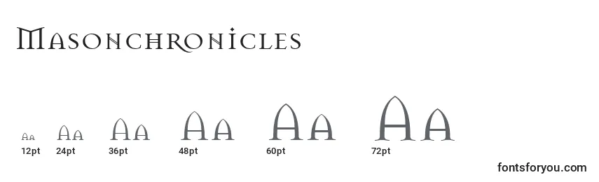 Größen der Schriftart Masonchronicles