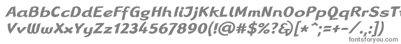 フォントLinotypeRanaBoldItalic – 灰色のフォント