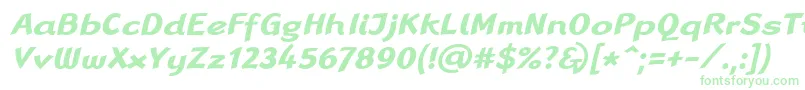 LinotypeRanaBoldItalic-Schriftart – Grüne Schriften auf weißem Hintergrund