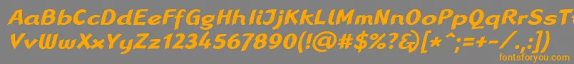 LinotypeRanaBoldItalic Font – Orange Fonts on Gray Background