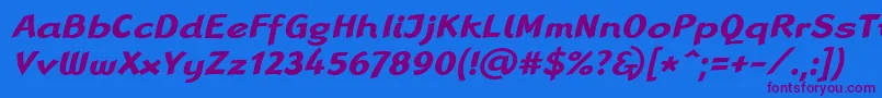 Шрифт LinotypeRanaBoldItalic – фиолетовые шрифты на синем фоне