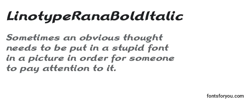 LinotypeRanaBoldItalic Font