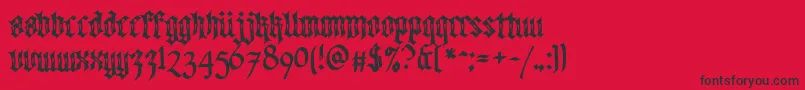 Walkdawalktwo Font – Black Fonts on Red Background