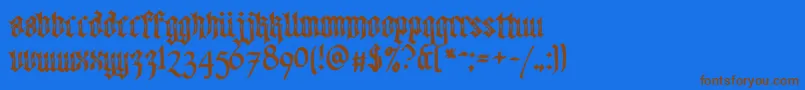 Walkdawalktwo Font – Brown Fonts on Blue Background