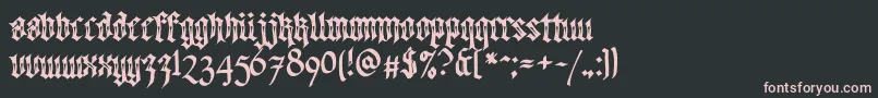 Walkdawalktwo Font – Pink Fonts on Black Background