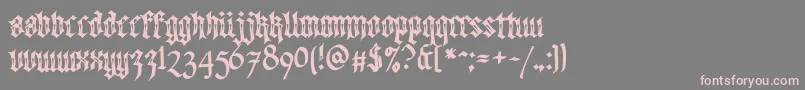 Walkdawalktwo Font – Pink Fonts on Gray Background