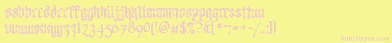 Walkdawalktwo Font – Pink Fonts on Yellow Background