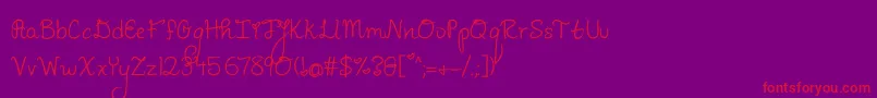 PineapplesDontHaveSleevesBold Font – Red Fonts on Purple Background