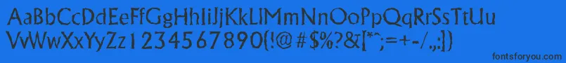 AdelonrandomRegular Font – Black Fonts on Blue Background