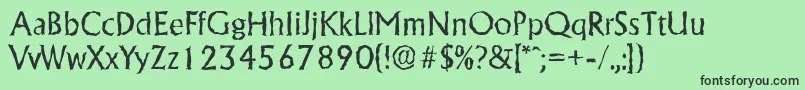 AdelonrandomRegular Font – Black Fonts on Green Background