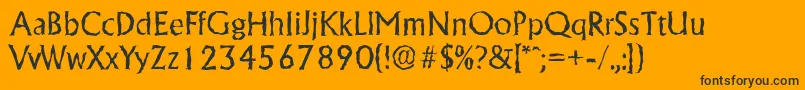 AdelonrandomRegular Font – Black Fonts on Orange Background