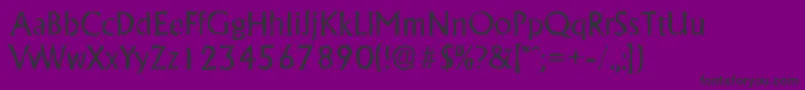 フォントAdelonrandomRegular – 紫の背景に黒い文字
