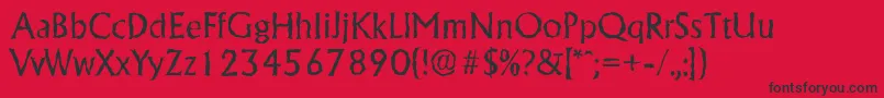 AdelonrandomRegular Font – Black Fonts on Red Background