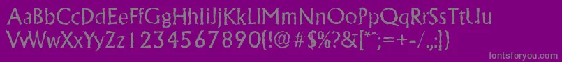 Police AdelonrandomRegular – polices grises sur fond violet