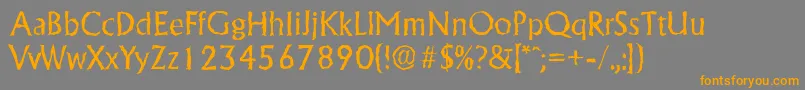 AdelonrandomRegular Font – Orange Fonts on Gray Background