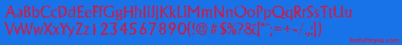 AdelonrandomRegular Font – Red Fonts on Blue Background
