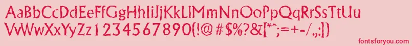 AdelonrandomRegular Font – Red Fonts on Pink Background