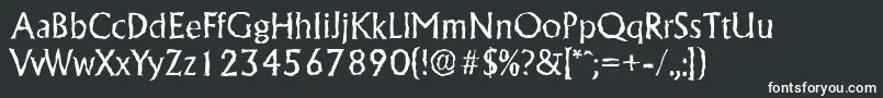 AdelonrandomRegular Font – White Fonts on Black Background