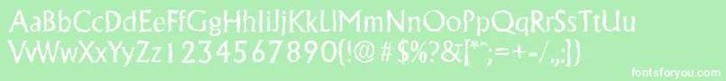 AdelonrandomRegular Font – White Fonts on Green Background