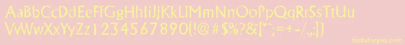AdelonrandomRegular Font – Yellow Fonts on Pink Background