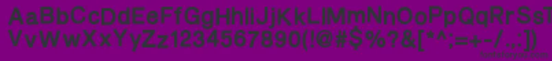 Czcionka BurveticaThickNc – czarne czcionki na fioletowym tle