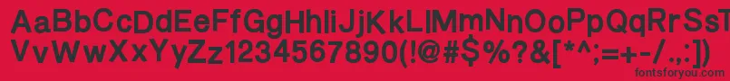 BurveticaThickNc Font – Black Fonts on Red Background