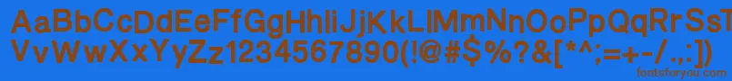 BurveticaThickNc Font – Brown Fonts on Blue Background