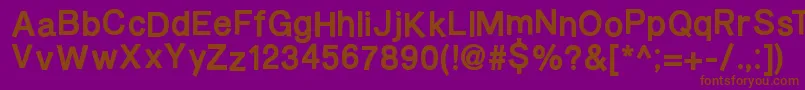 BurveticaThickNc Font – Brown Fonts on Purple Background