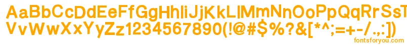 BurveticaThickNc-fontti – oranssit fontit valkoisella taustalla