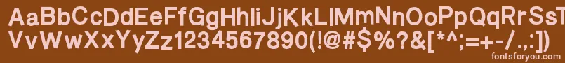 BurveticaThickNc Font – Pink Fonts on Brown Background
