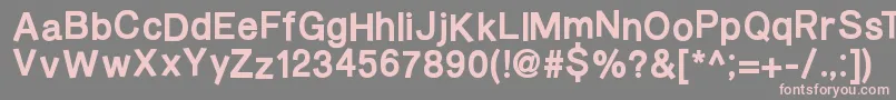 BurveticaThickNc Font – Pink Fonts on Gray Background