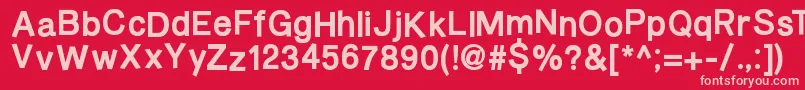 BurveticaThickNc-Schriftart – Rosa Schriften auf rotem Hintergrund