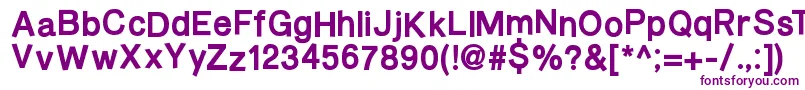 BurveticaThickNc-fontti – violetit fontit valkoisella taustalla