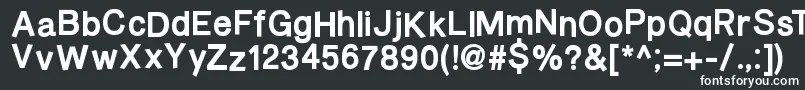 Шрифт BurveticaThickNc – белые шрифты на чёрном фоне