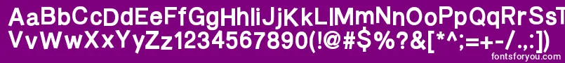 BurveticaThickNc Font – White Fonts on Purple Background